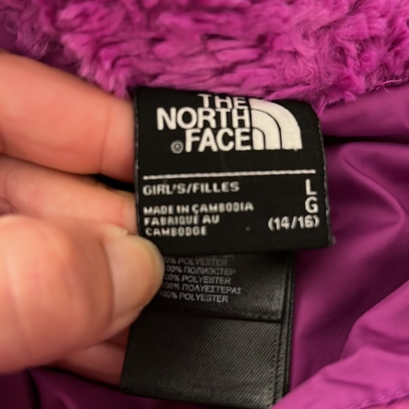 The North Face Laurel Purple fleece Jacket CRV8 Sz 14/16 Large - Picture 2 of 2